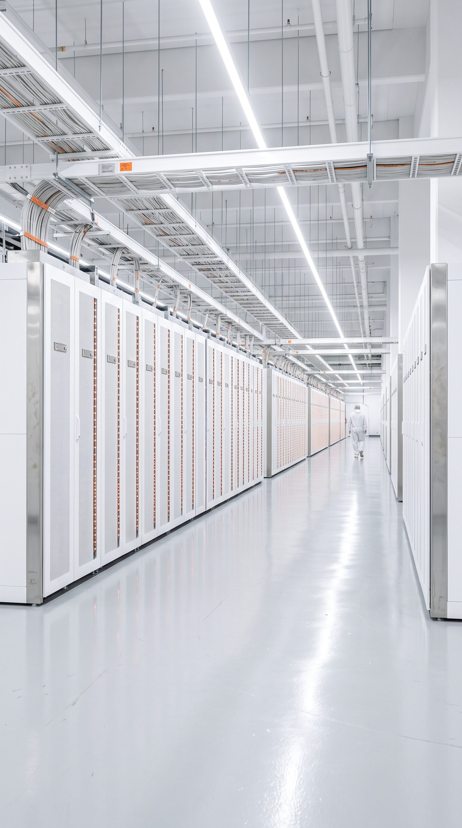 Server racks in a private cloud data center